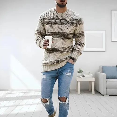 Stefan Striped Chunky Knit Sweater