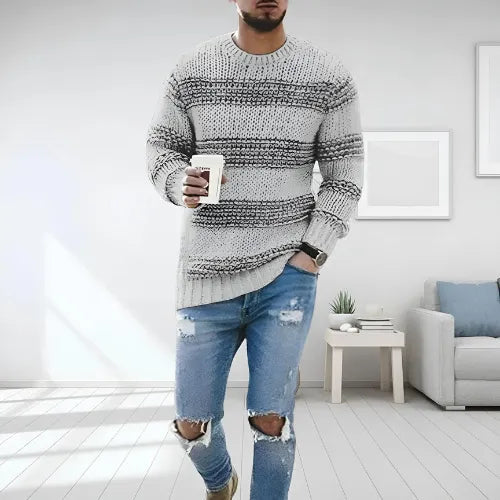 Stefan Striped Chunky Knit Sweater
